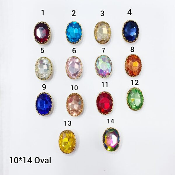 OVAL STONES 10*14mm (12 PCS PACK)